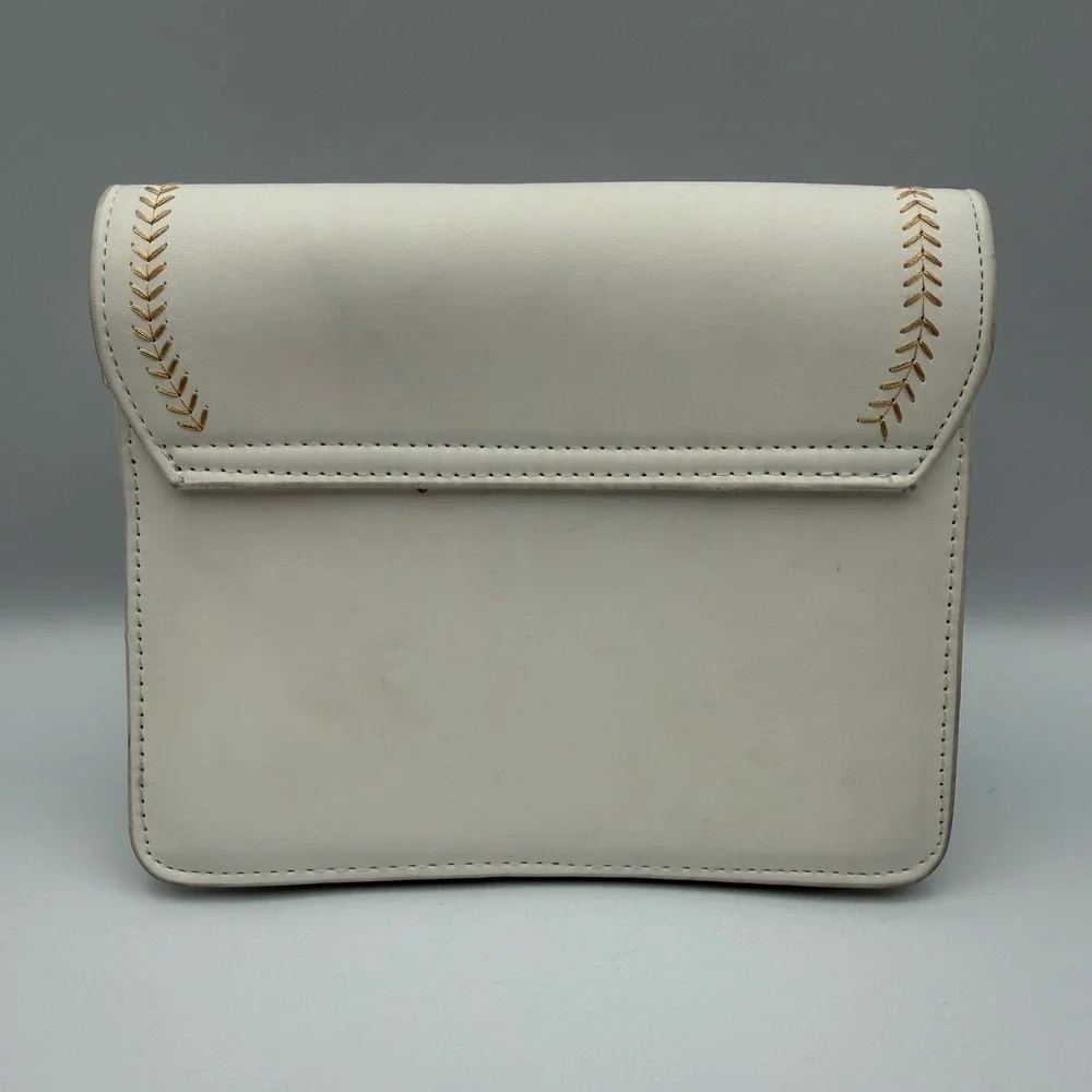 SN&F Fashion Sen Nai Small Purse White Brown Retro Strap Crossbody